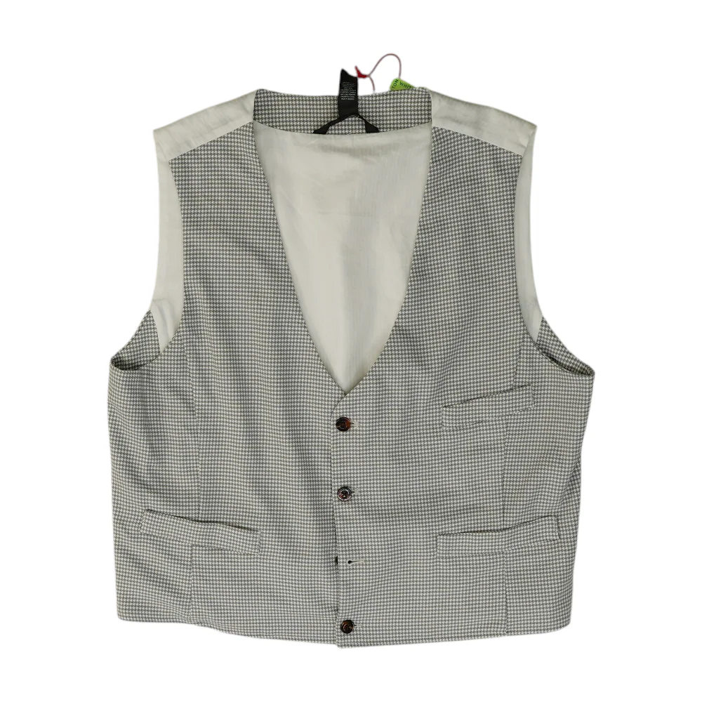 Gray Houndstooth Suit Vest