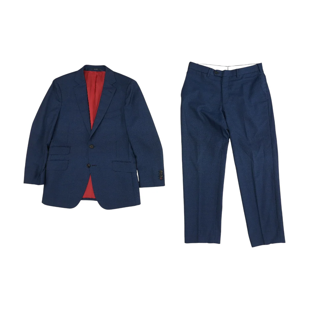 Navy Short Solid Suit
