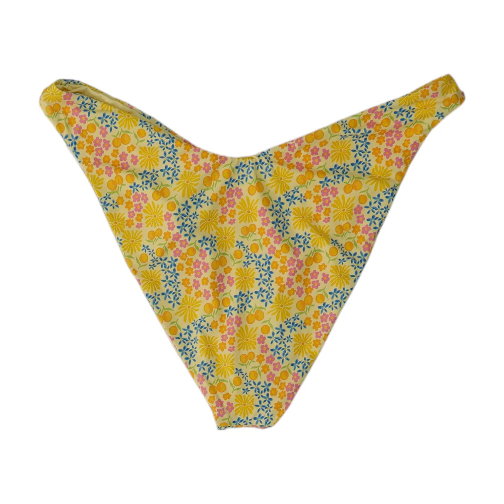 Yellow Floral Swim Bottom - Image 2