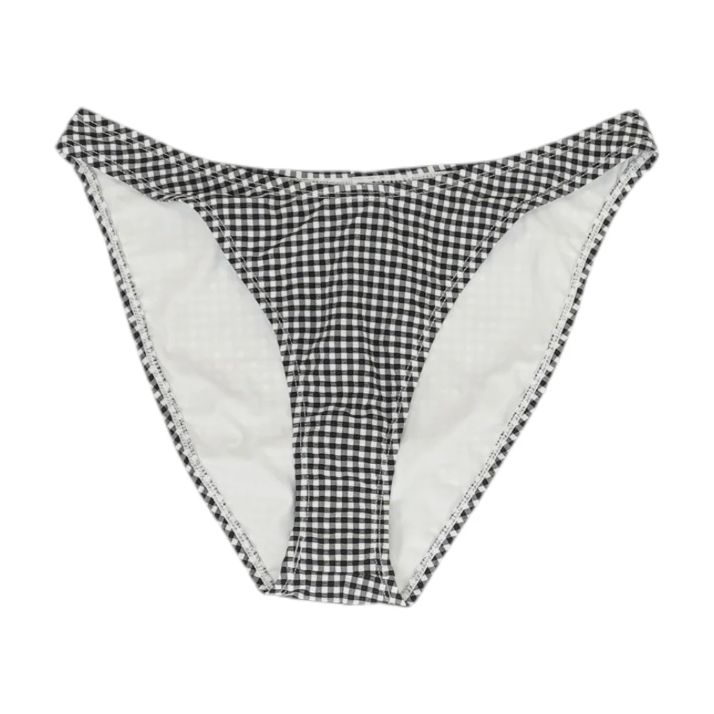 Black Check Swim Bottom