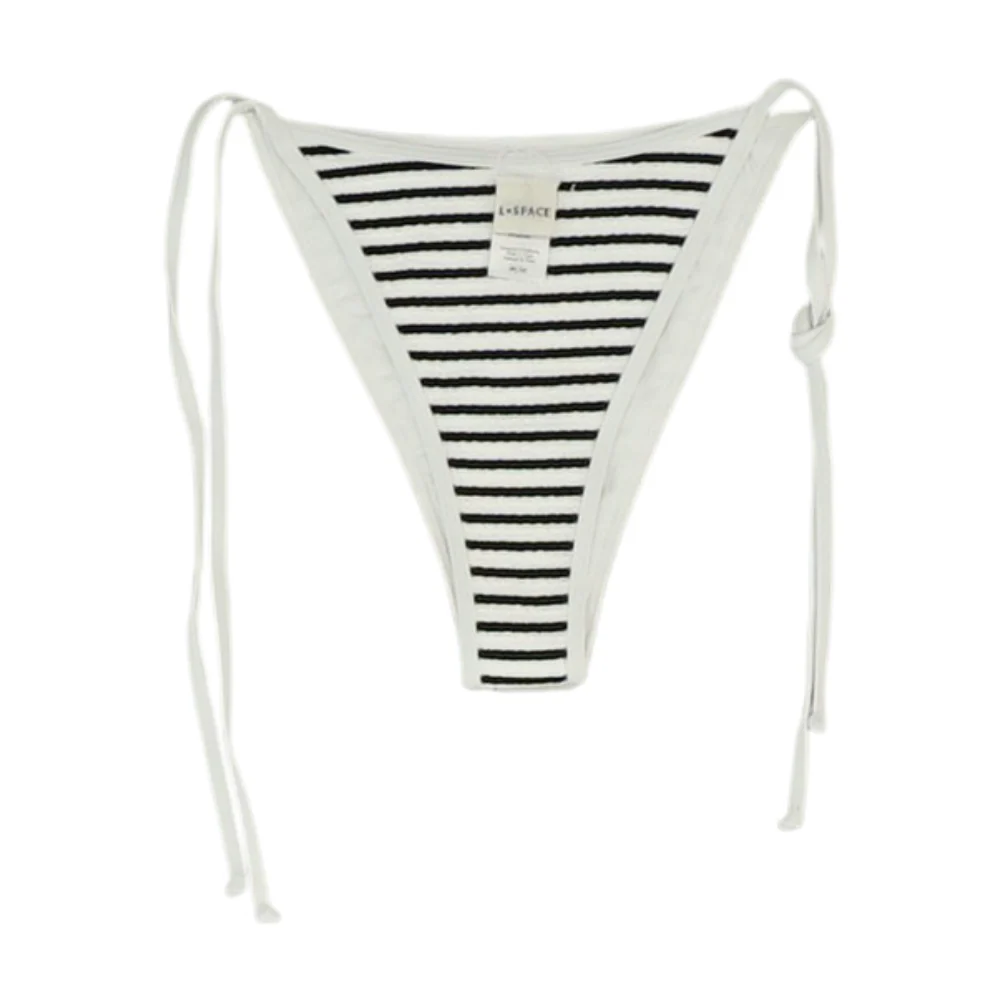 White Striped Swim Bottom