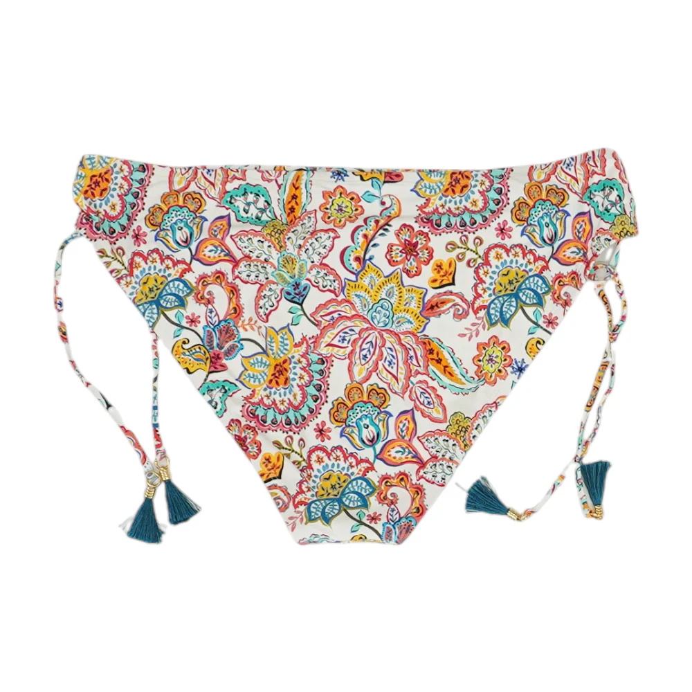 White Floral Swim Bottom - Image 2