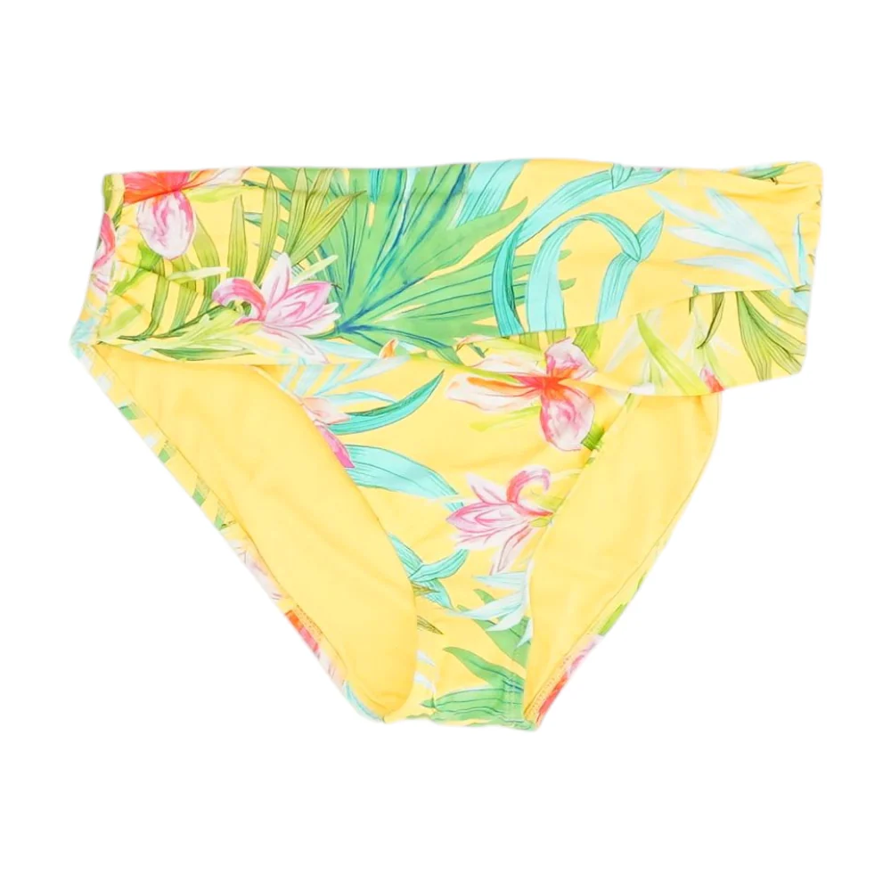 Yellow Abstract Swim Bottom