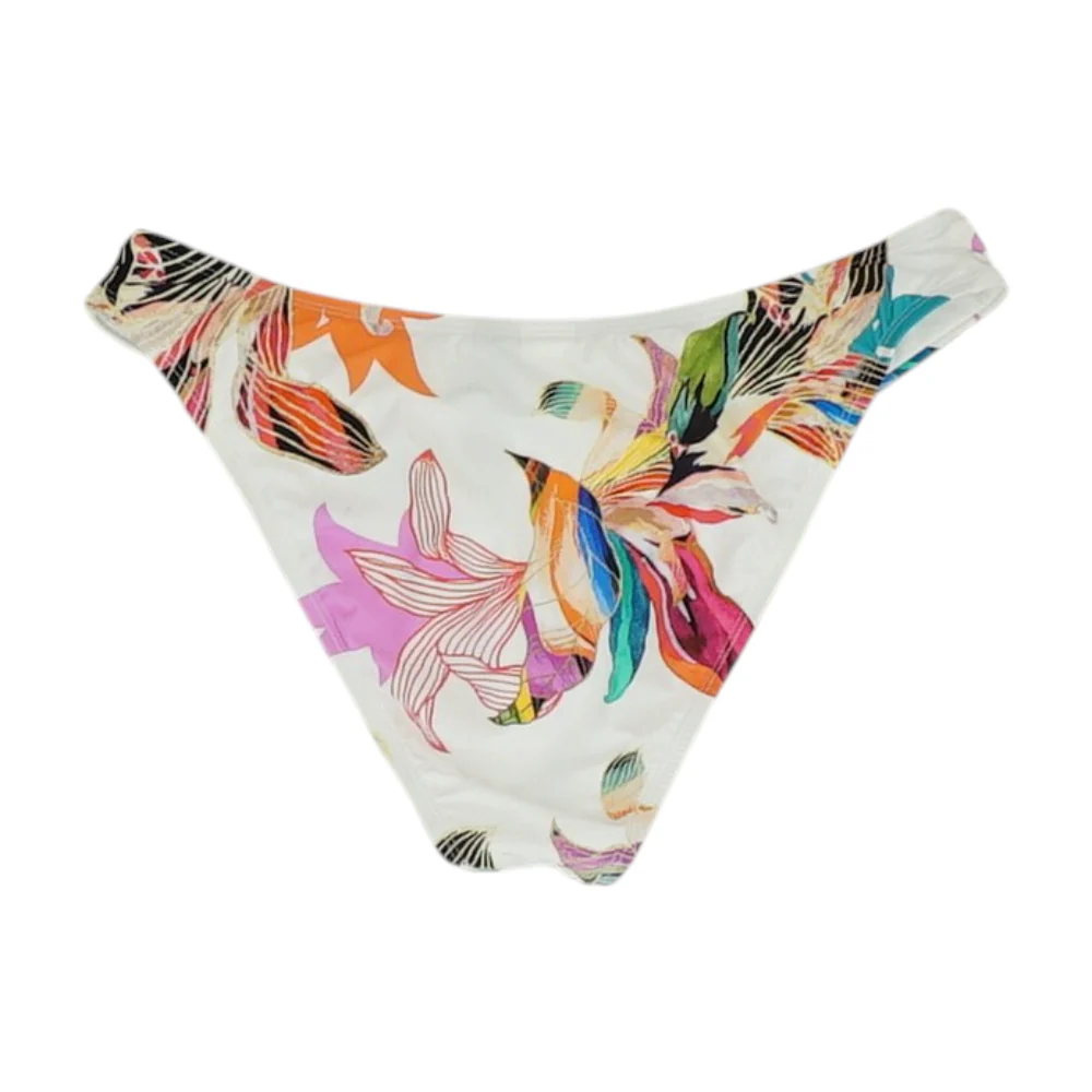 White Abstract Swim Bottom - Image 2