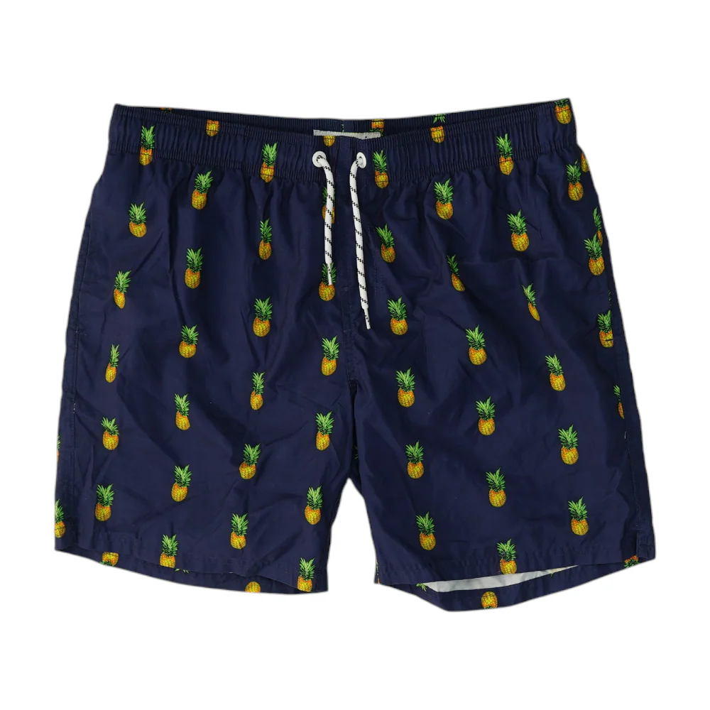 Navy Print Swim Bottom