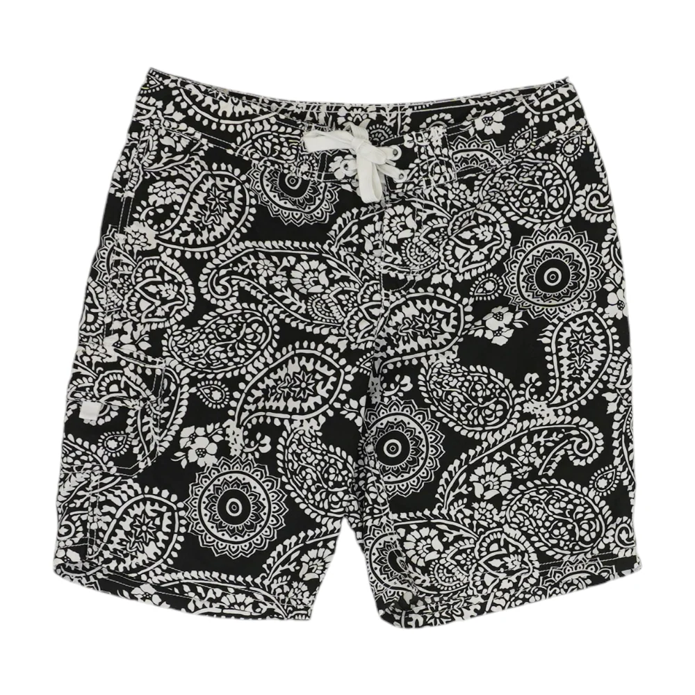 Black Paisley Swim Bottom