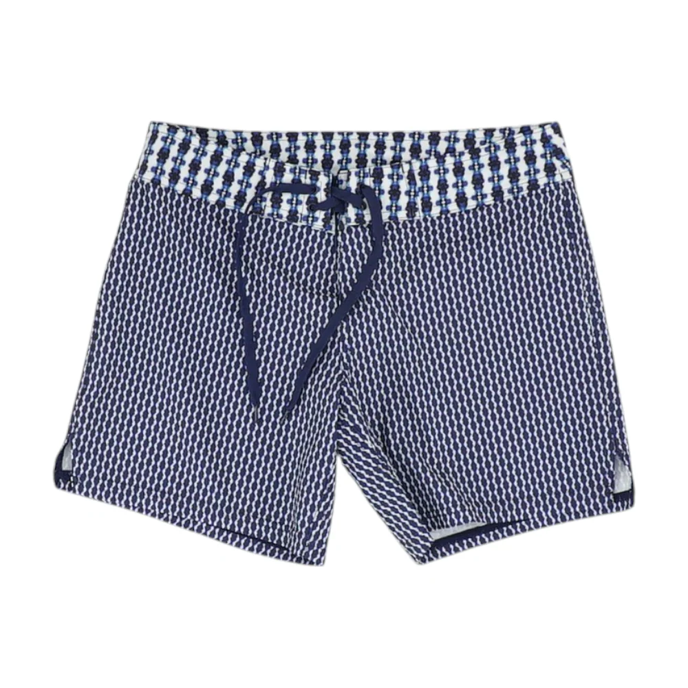 Navy Abstract Swim Bottom