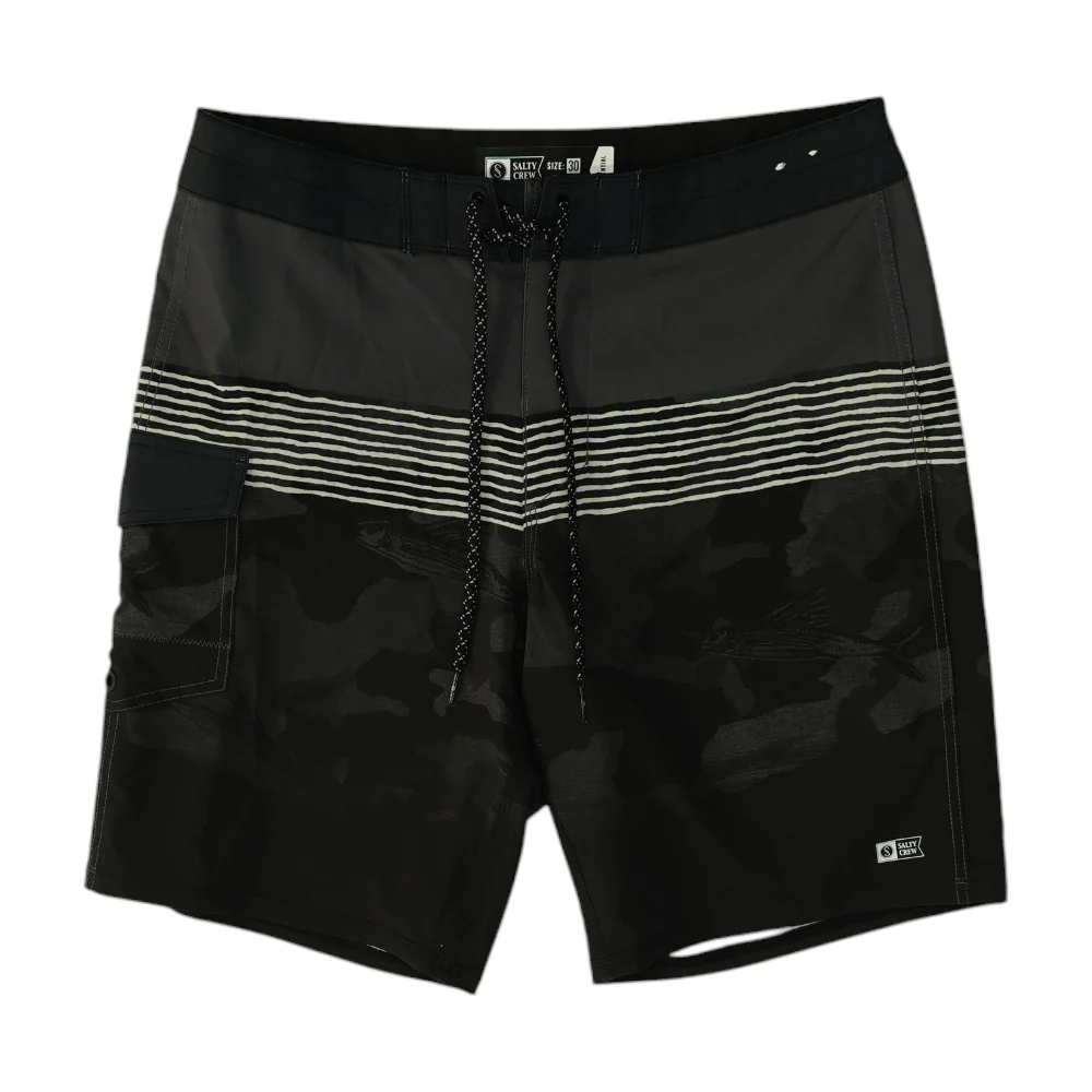 Gray Striped Swim Bottom