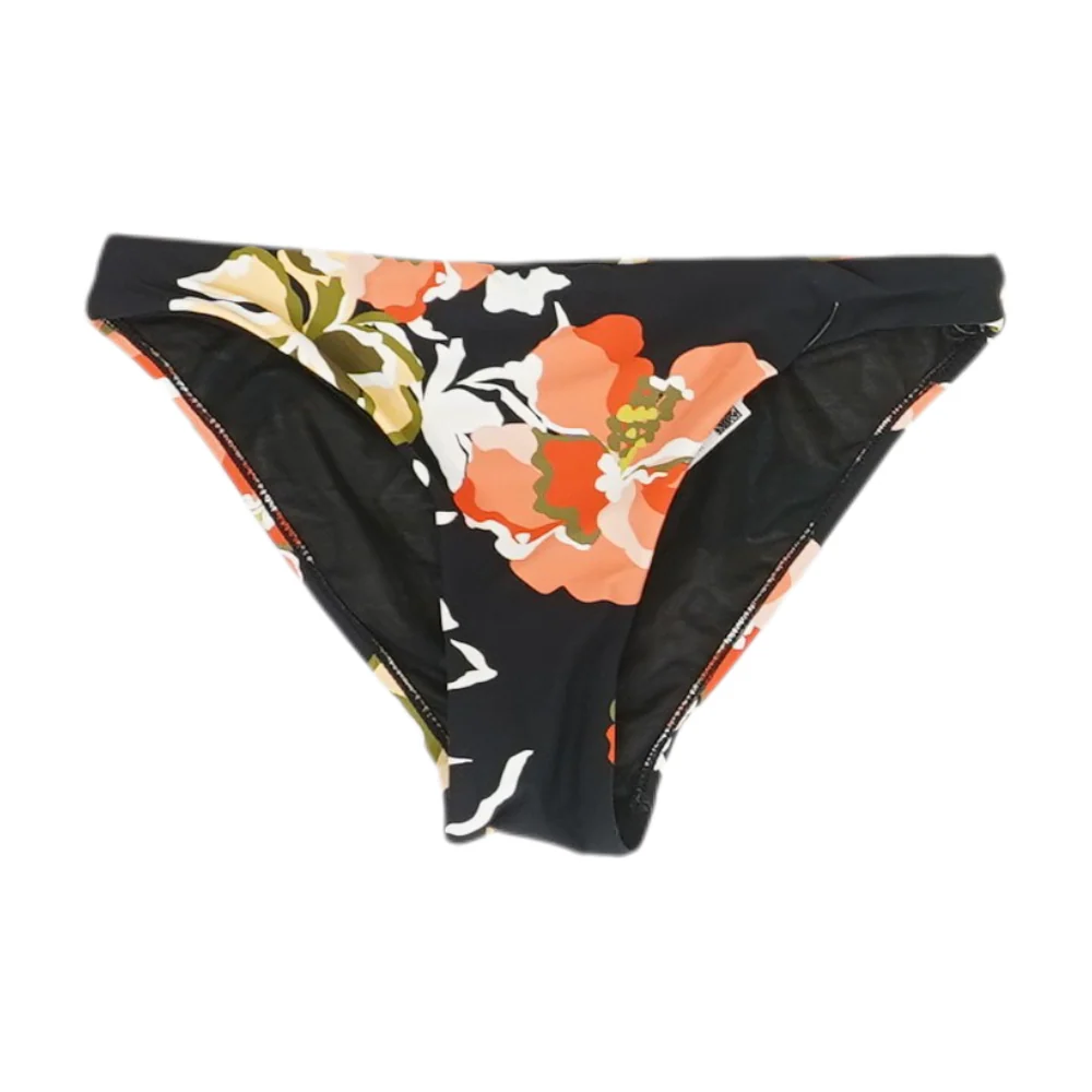 Black Floral Swim Bottom