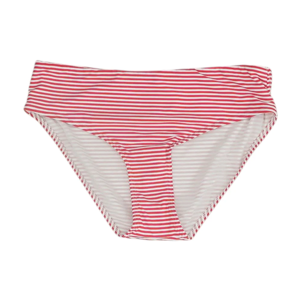 Red Striped Swim Bottom
