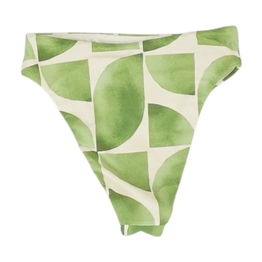 Beige Abstract Swim Bottom - Image 2