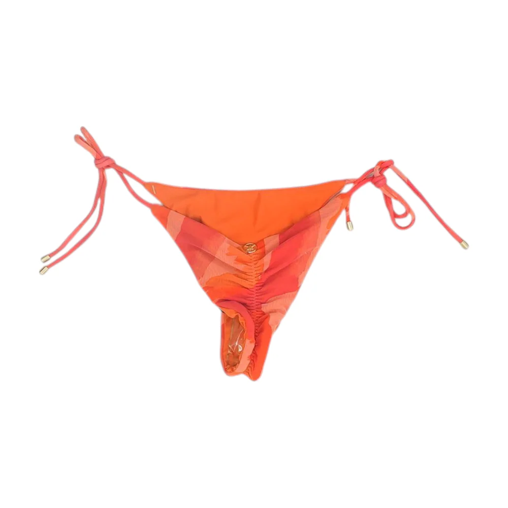 Orange Abstract Swim Bottom - Image 2