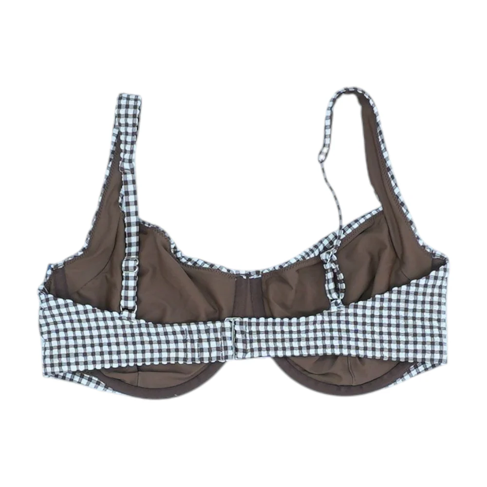 Brown Check Swim Top - Image 2