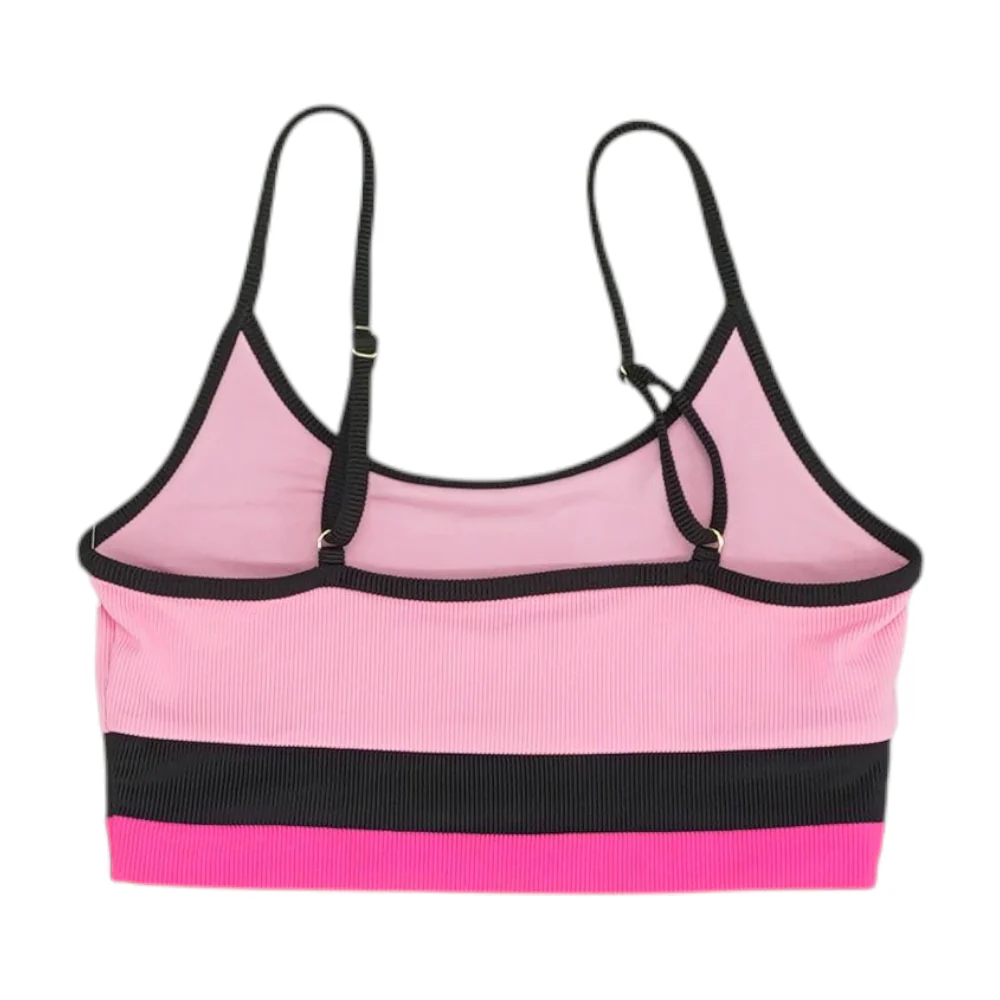 Pink Color Block Swim Top - Image 2
