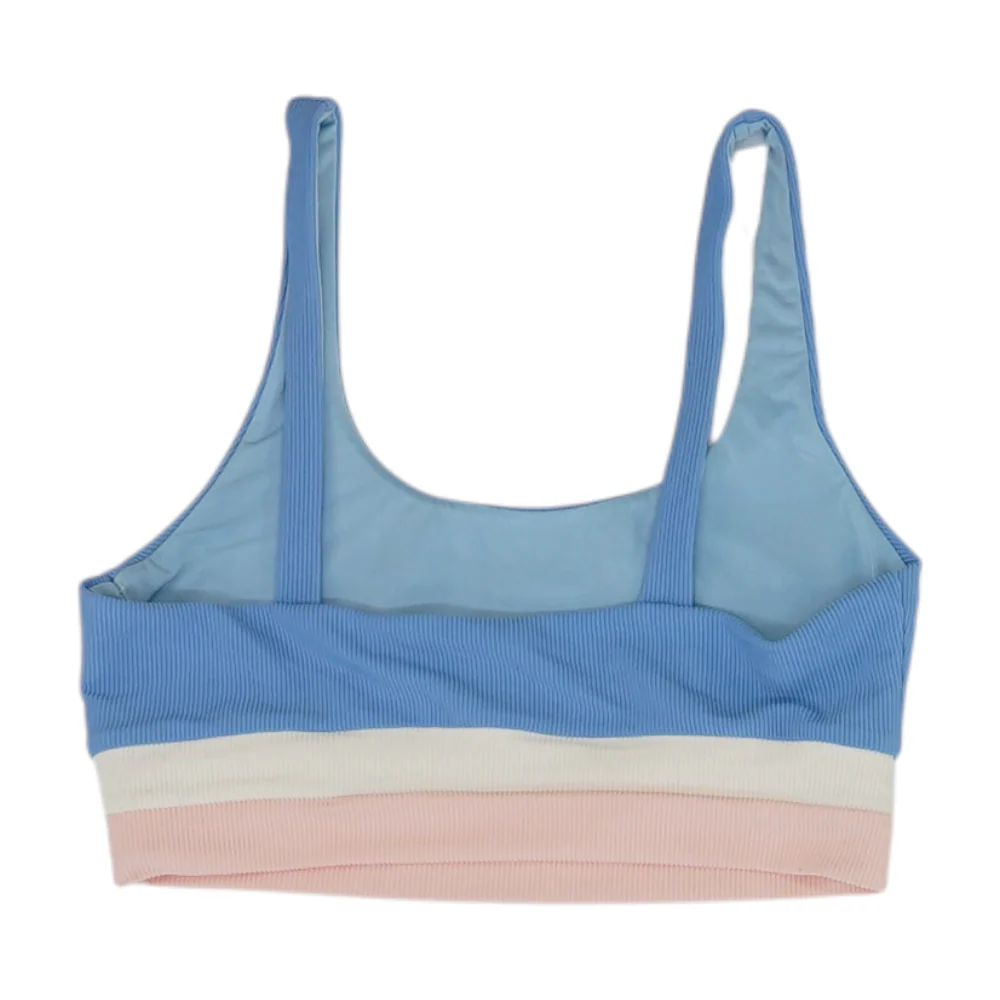 Blue Color Block Swim Top - Image 2