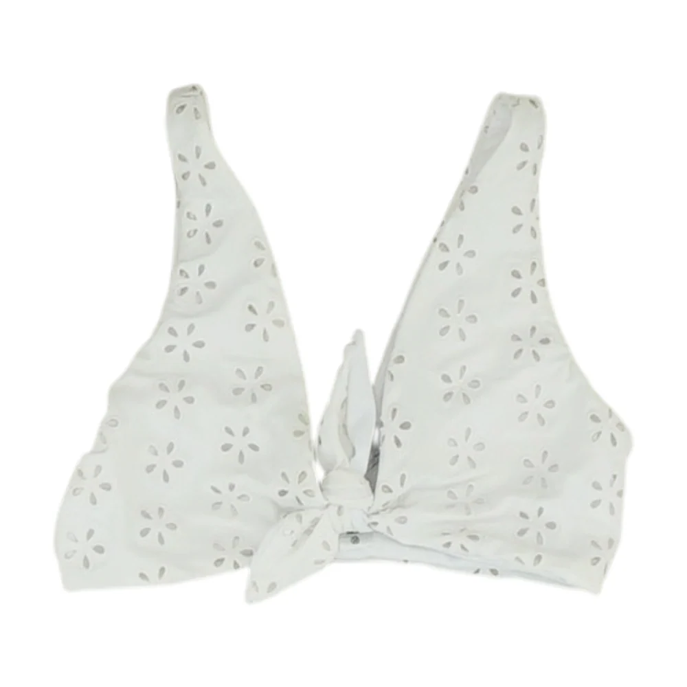 White Floral Swim Top