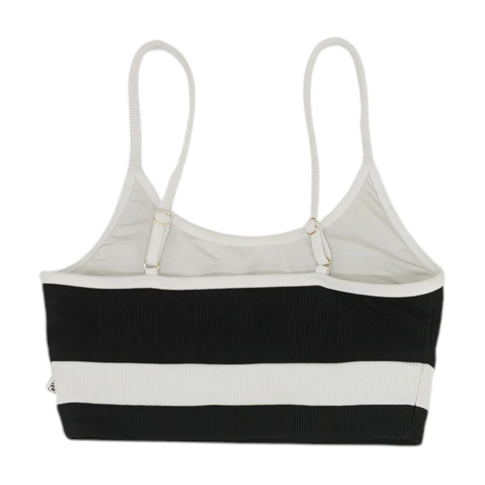 Black Color Block Swim Top - Image 2