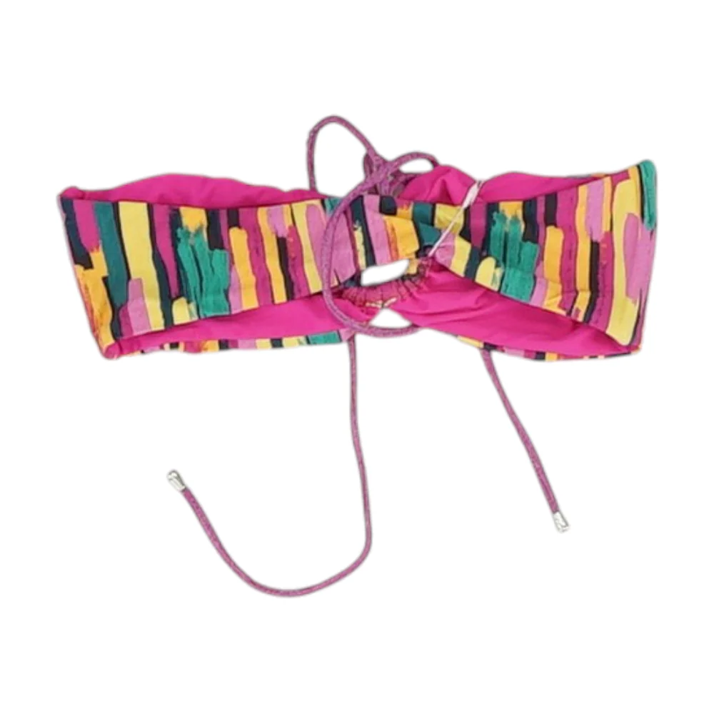 Pink Abstract Swim Top - Image 2