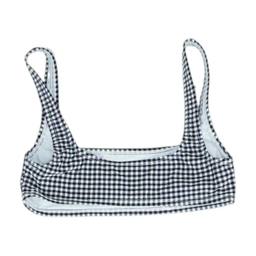 Black Check Swim Top - Image 2