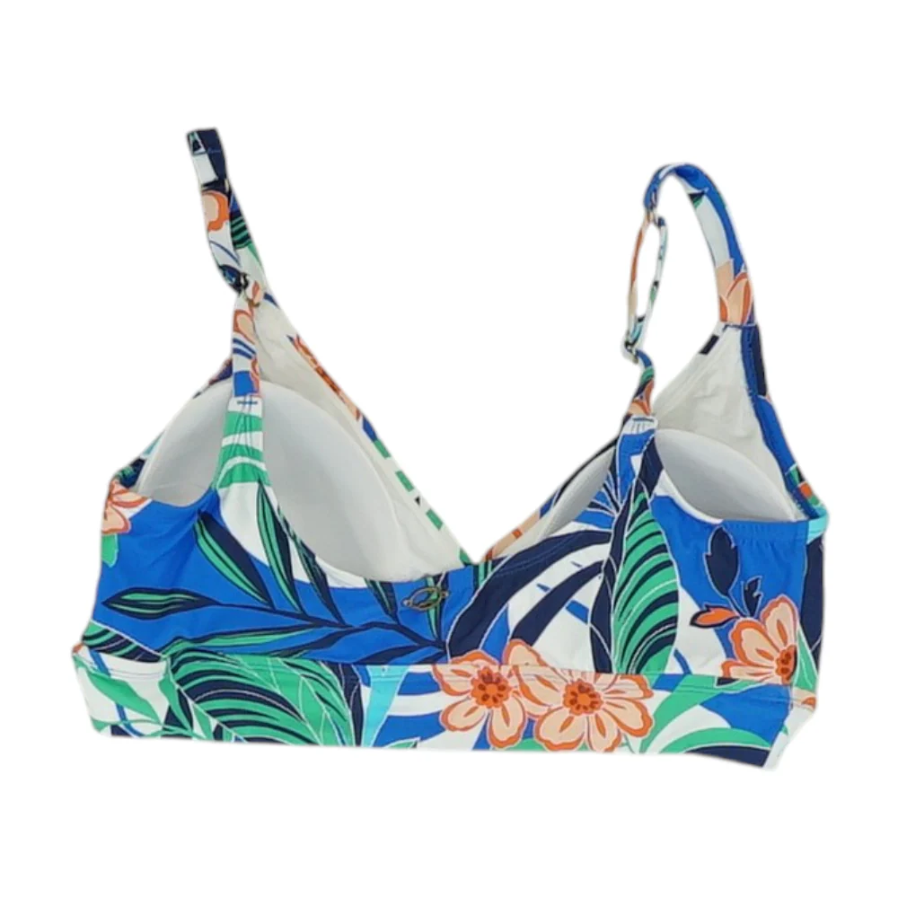 Blue Floral Swim Top - Image 2