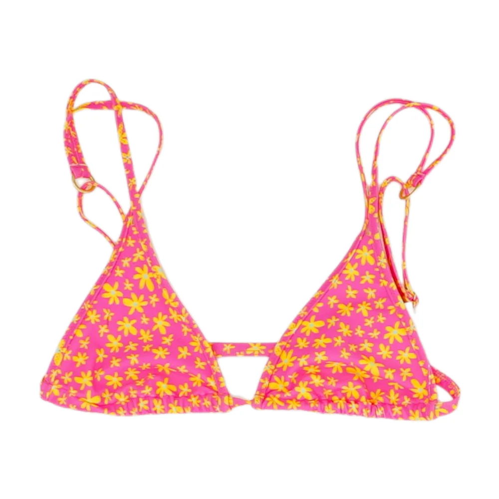 Pink Floral Swim Top