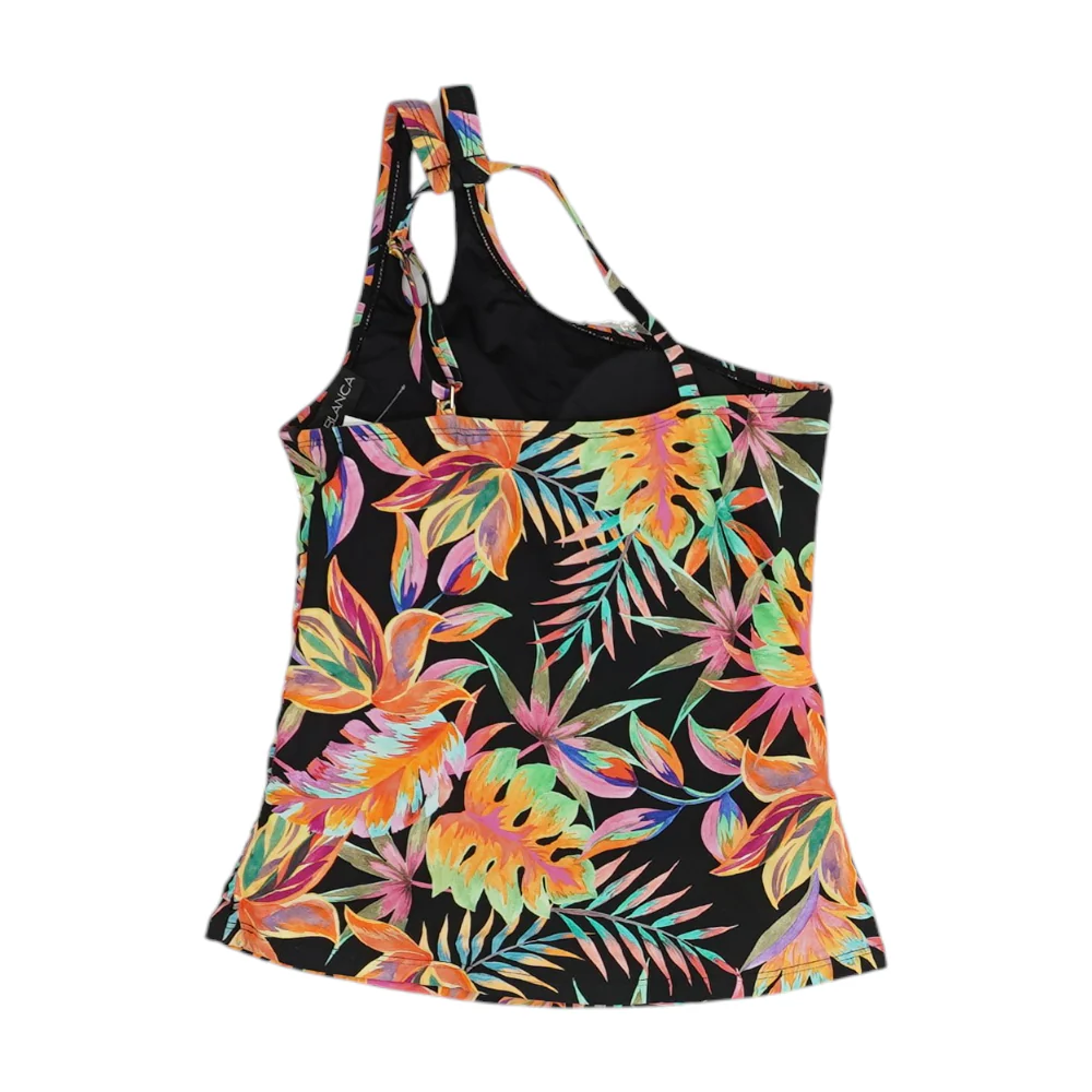 Black Tropical Swim Top - Image 2