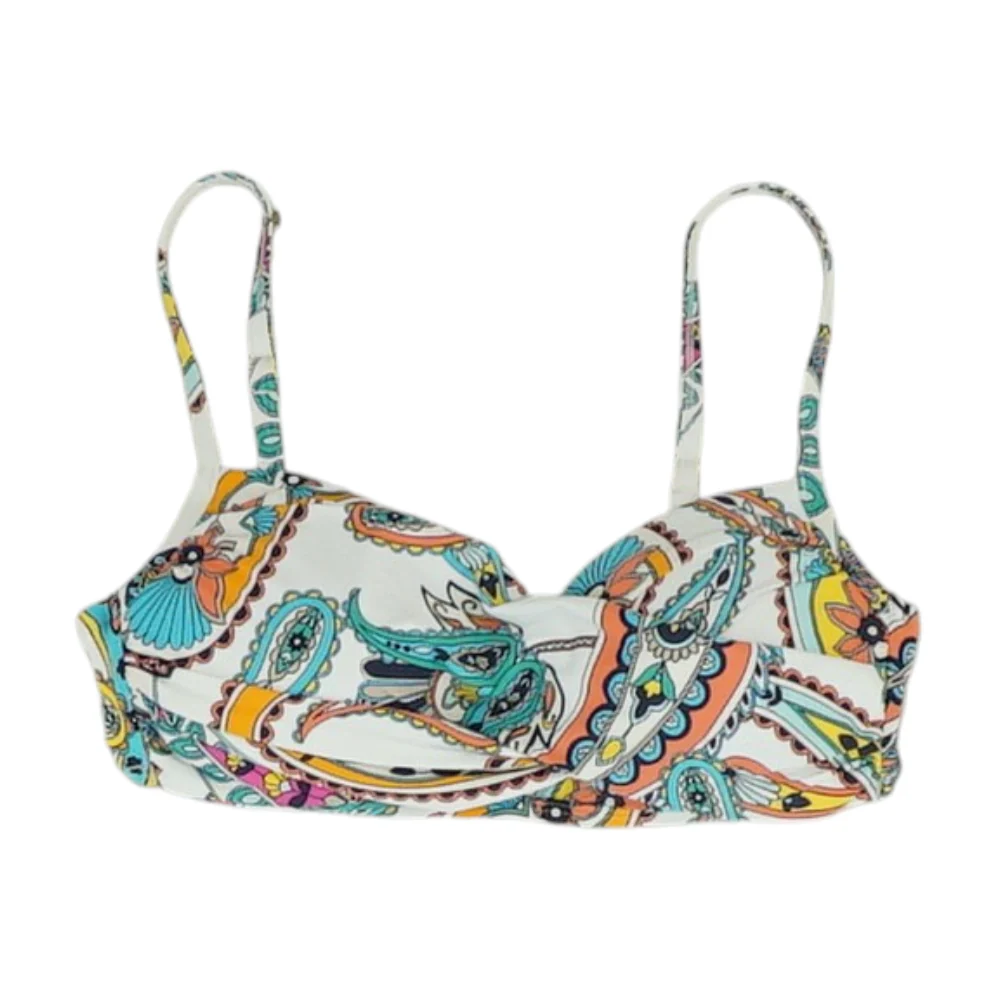 White Paisley Swim Top