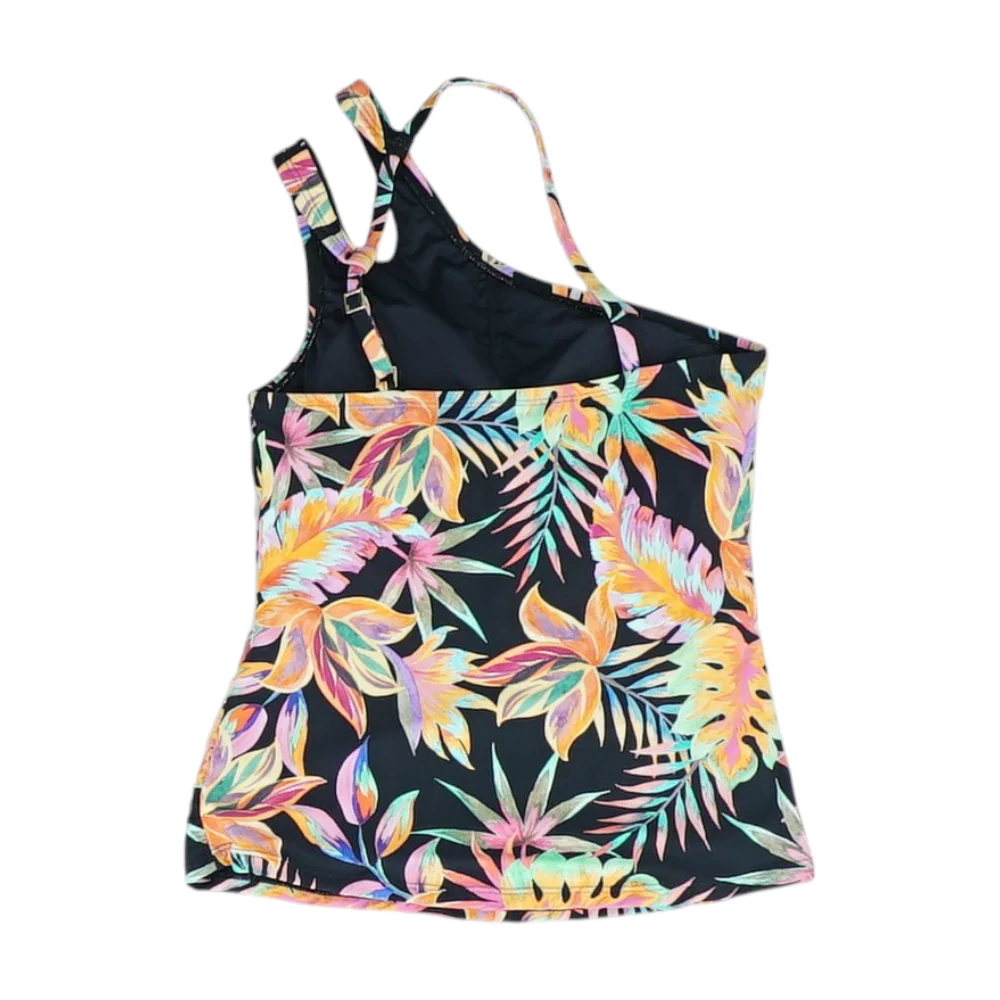 Black Tropical Swim Top - Image 2