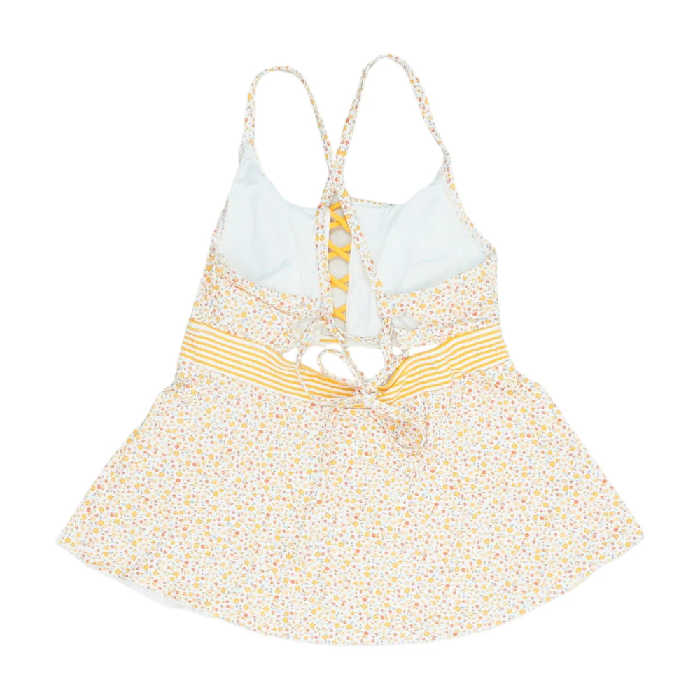 Yellow Floral Swim Top - Image 2