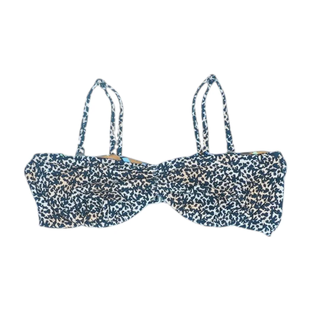Beige Animal Print Swim Top