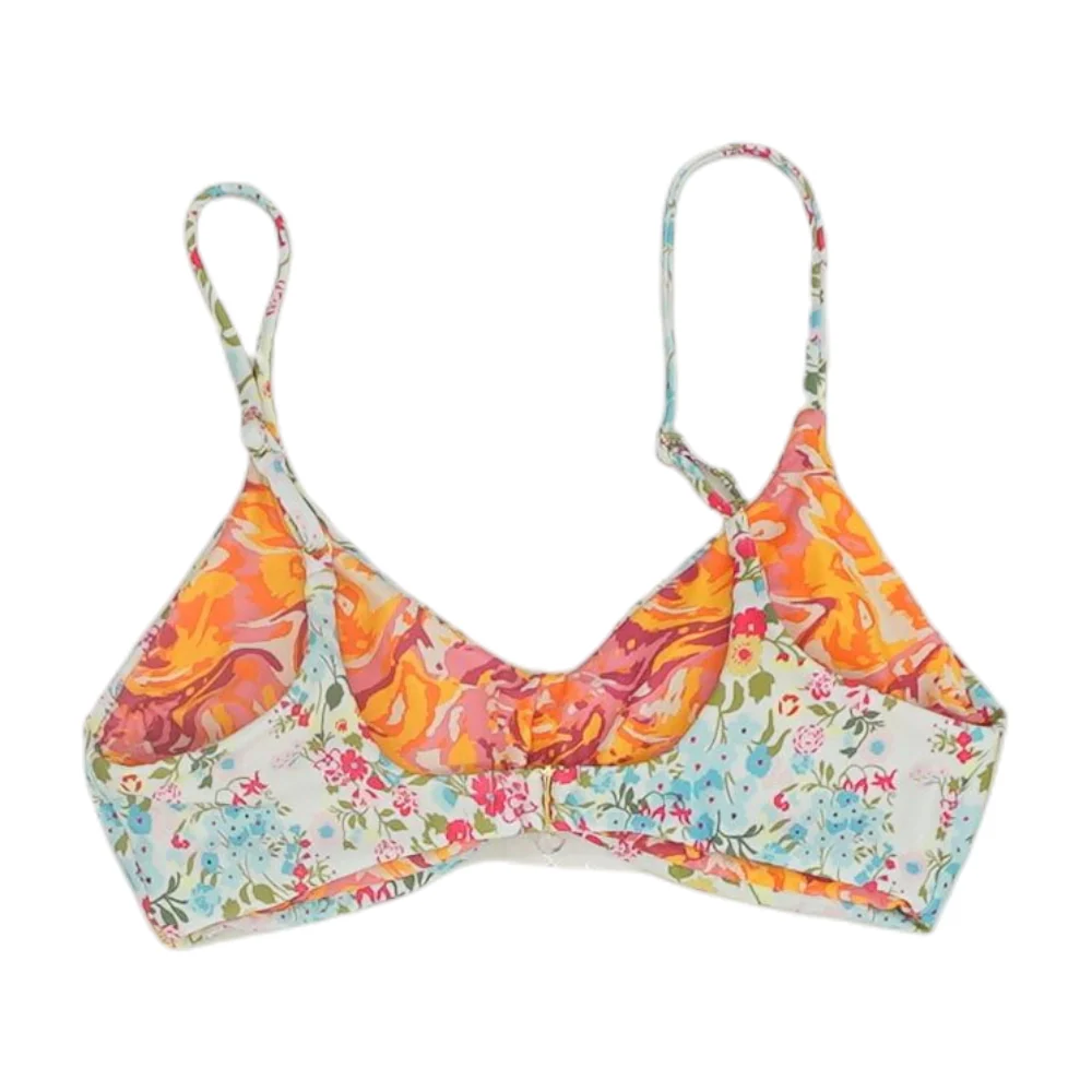 White Floral Swim Top - Image 2