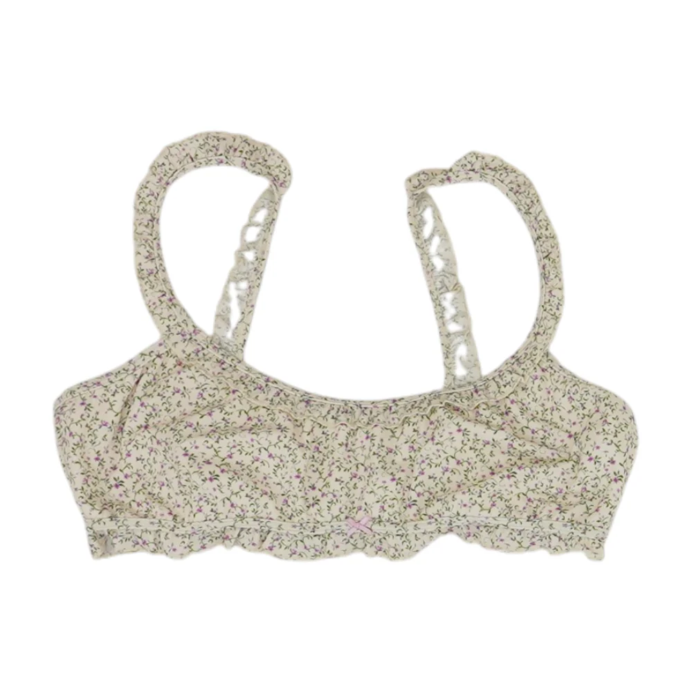 Beige Floral Swim Top
