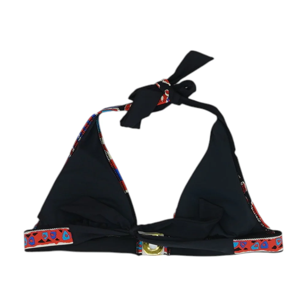 Black Graphic Swim Top - Image 2
