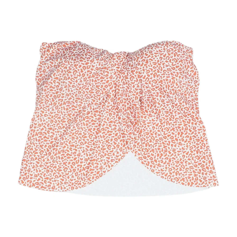 Pink Animal Print Swim Top