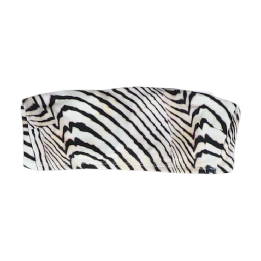 Beige Animal Print Swim Top