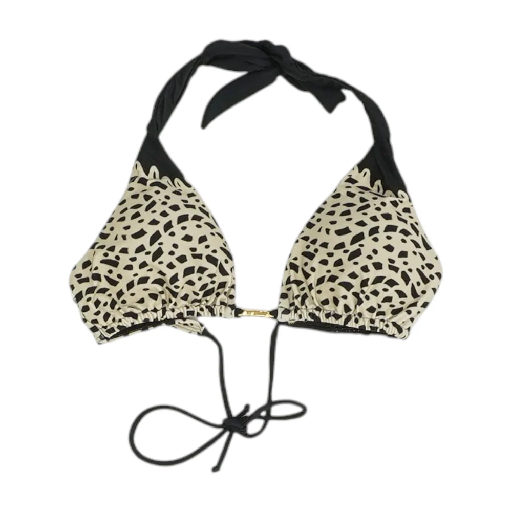 Black Abstract Swim Top