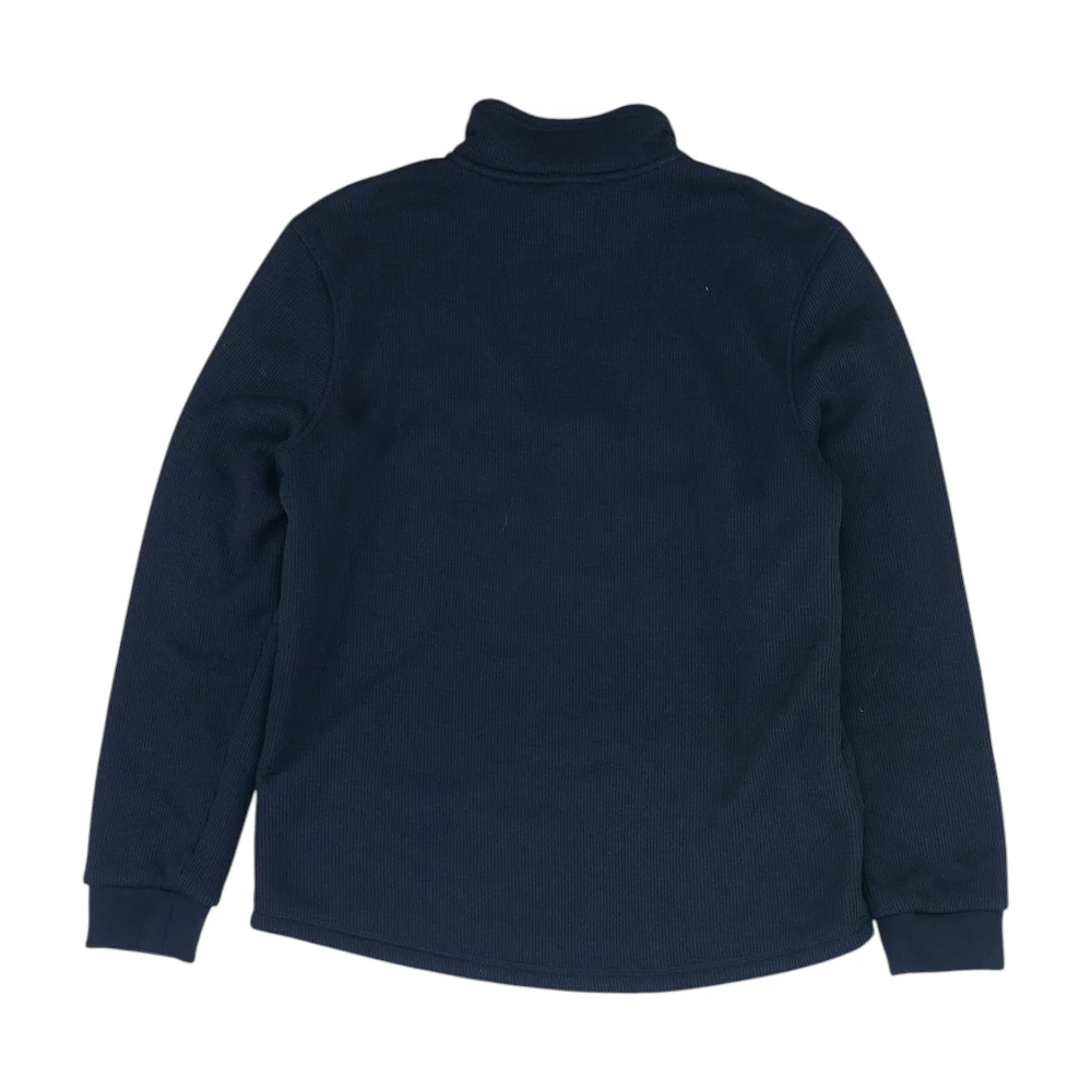 Navy Solid 1/4 Zip Pullover - Image 2