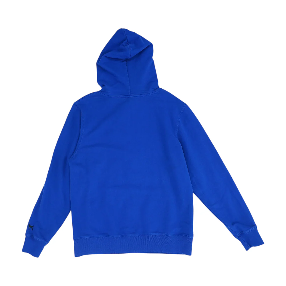 Blue Solid Hoodie Pullover - Image 2