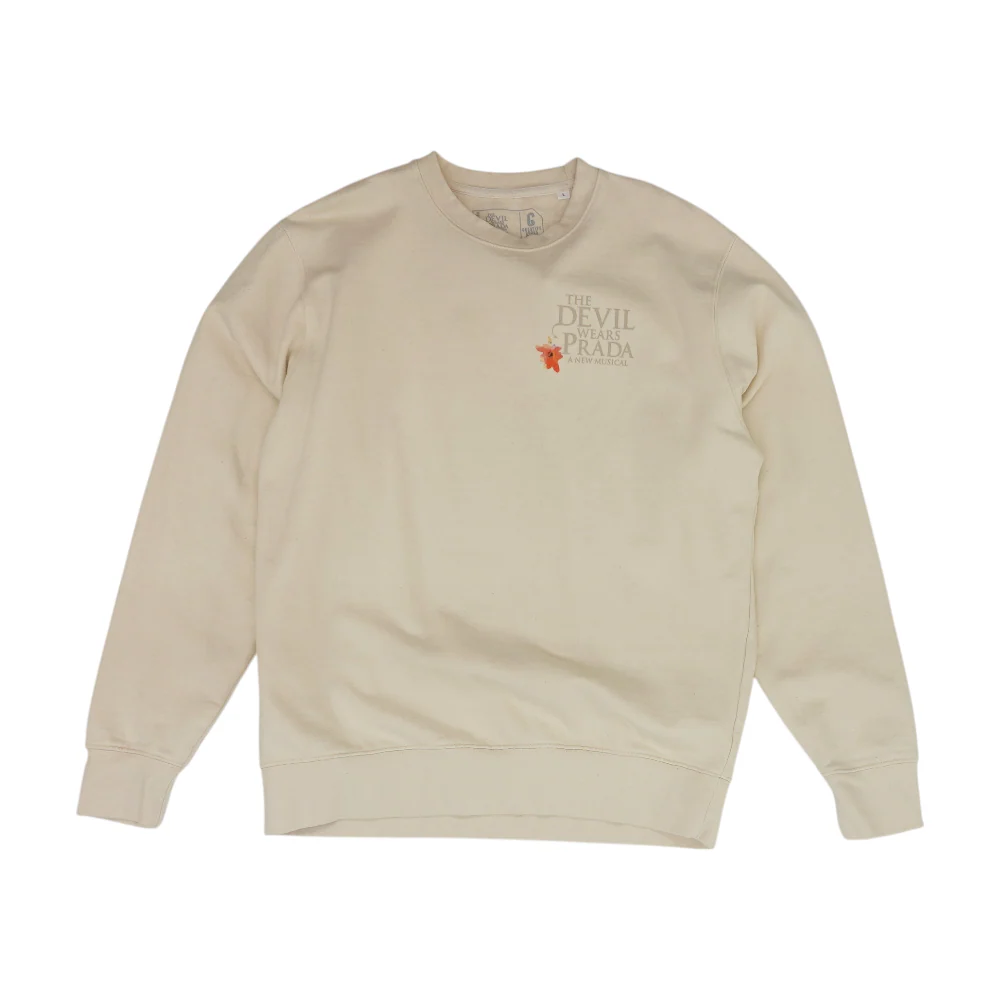 Beige Graphic Sweatshirt Pullover