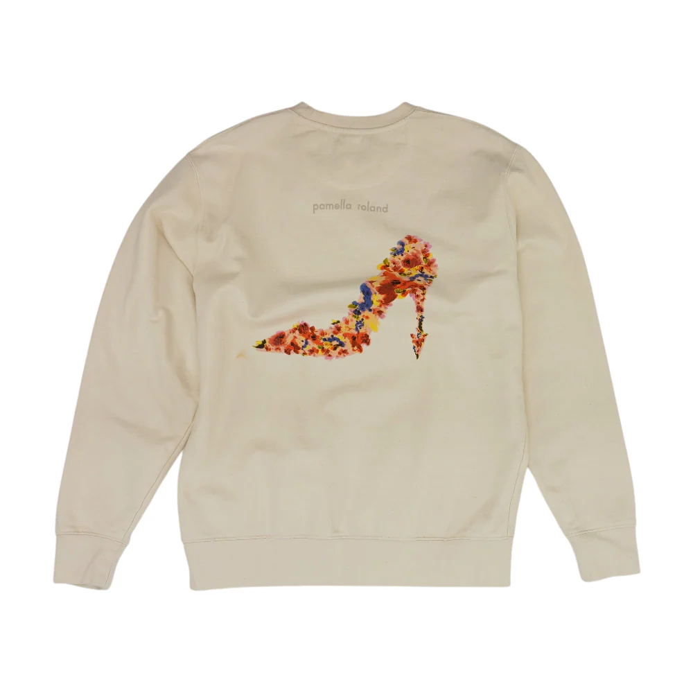 Beige Graphic Sweatshirt Pullover - Image 2
