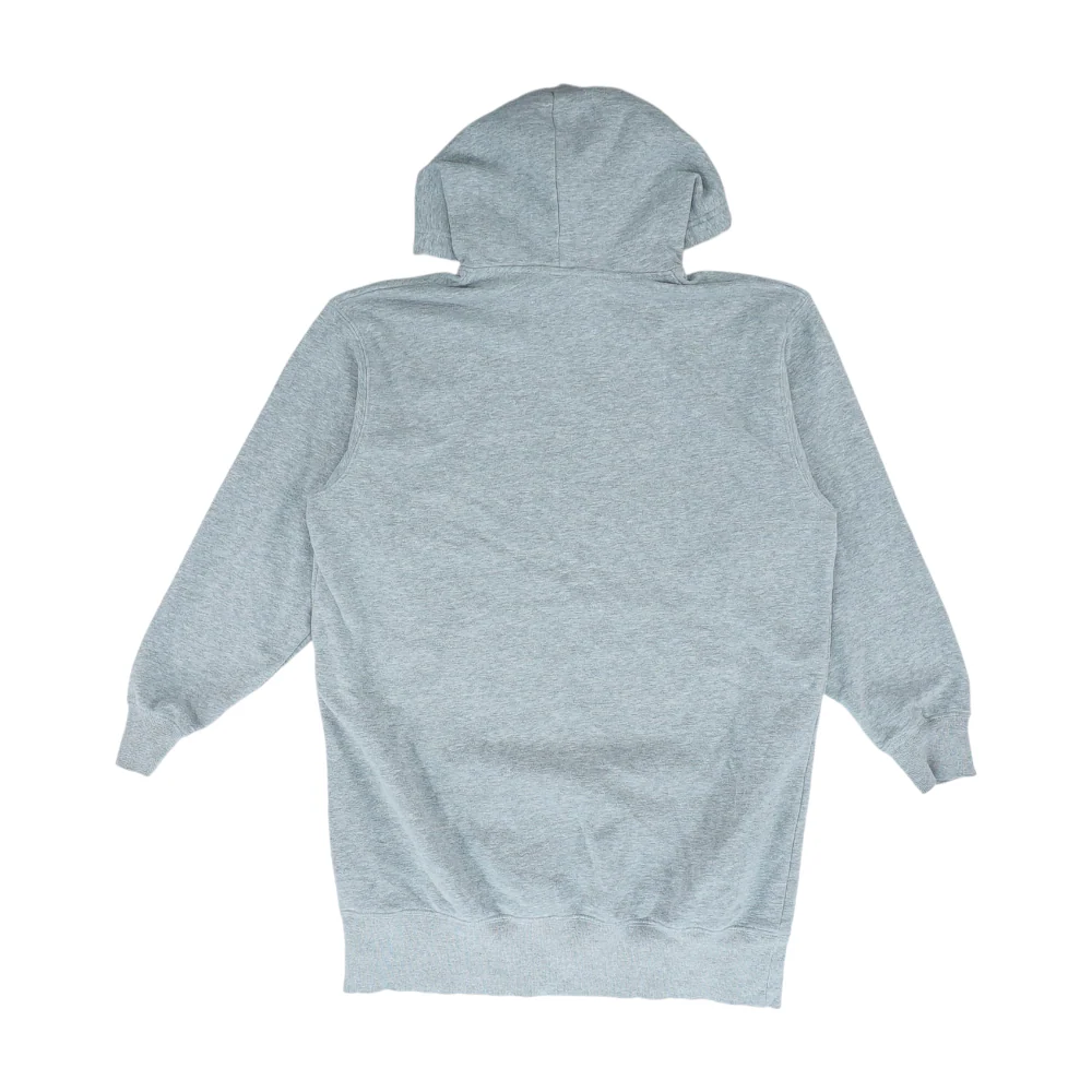 Gray Solid Hoodie Pullover - Image 2