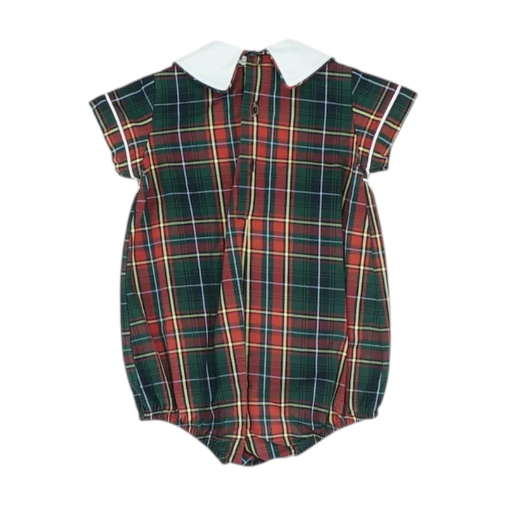 Multi Plaid Short Sleeve One-Piece - Image 2