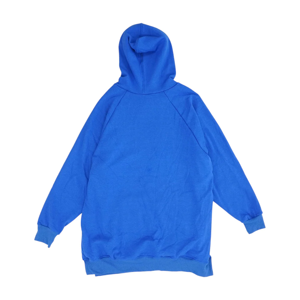 Blue Solid Hoodie Pullover - Image 2