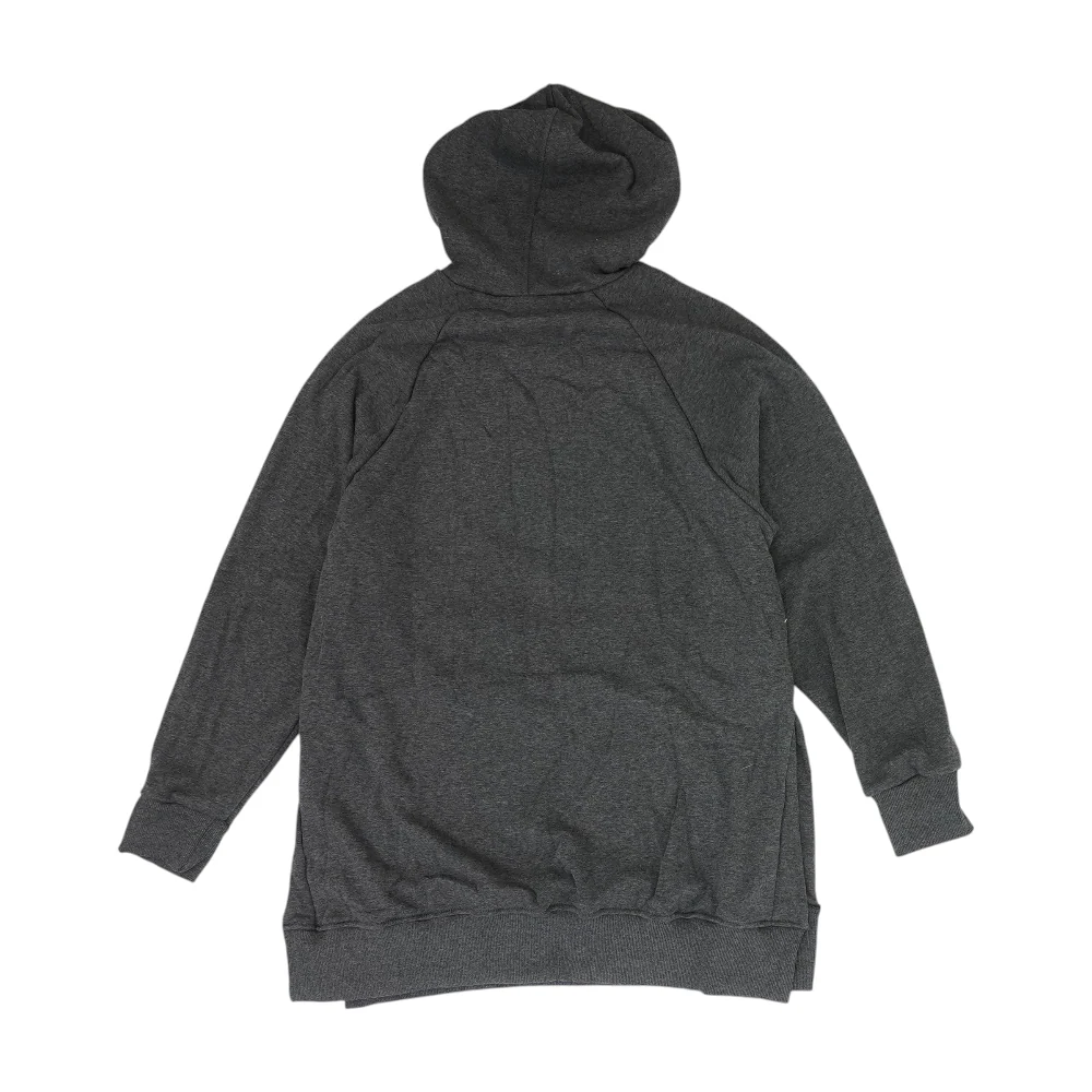 Gray Solid Hoodie Pullover - Image 2