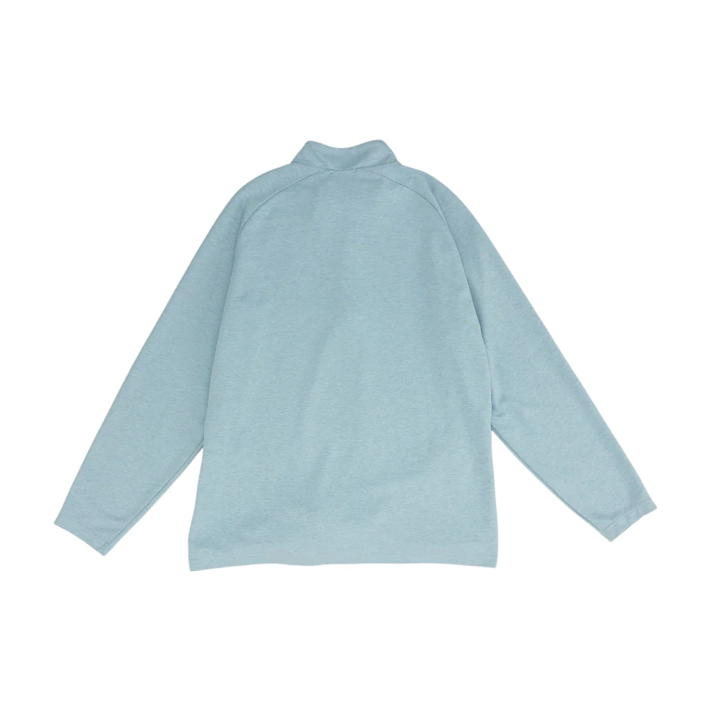 Blue Solid 1/4 Zip Pullover - Image 2