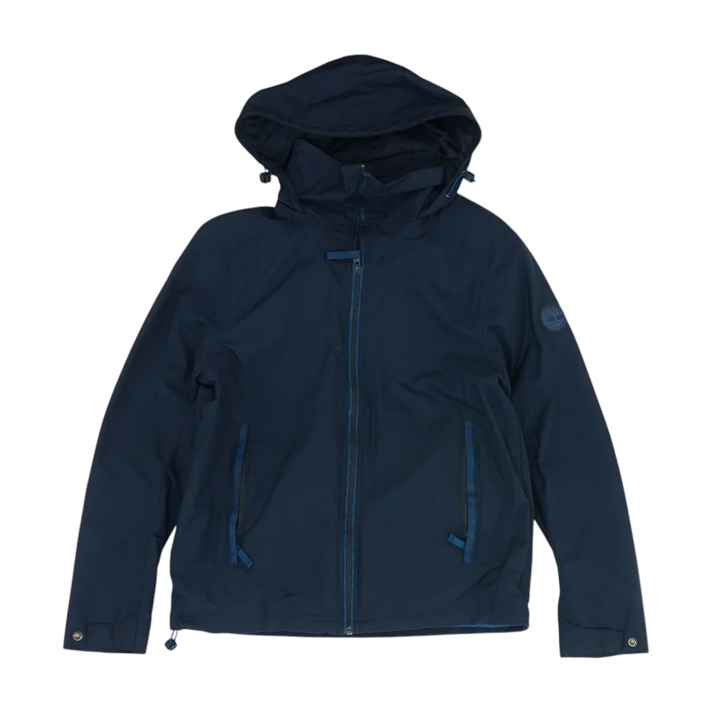 Navy Solid Rain Jacket