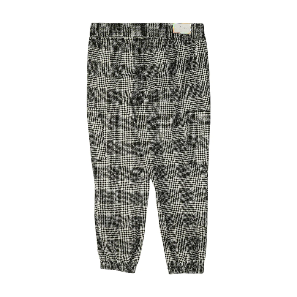 Black Houndstooth Tapered Pants - Image 2