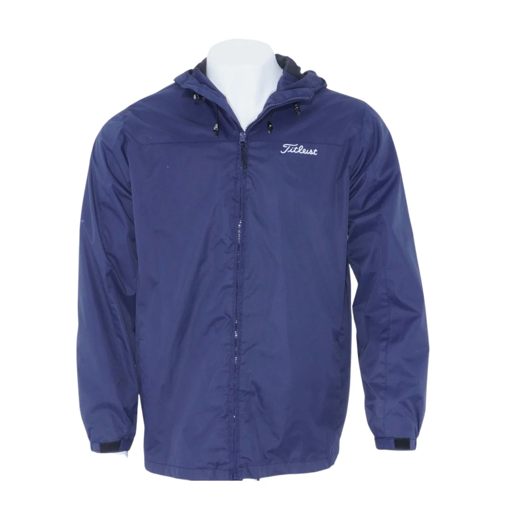 Navy Solid Rain Jacket