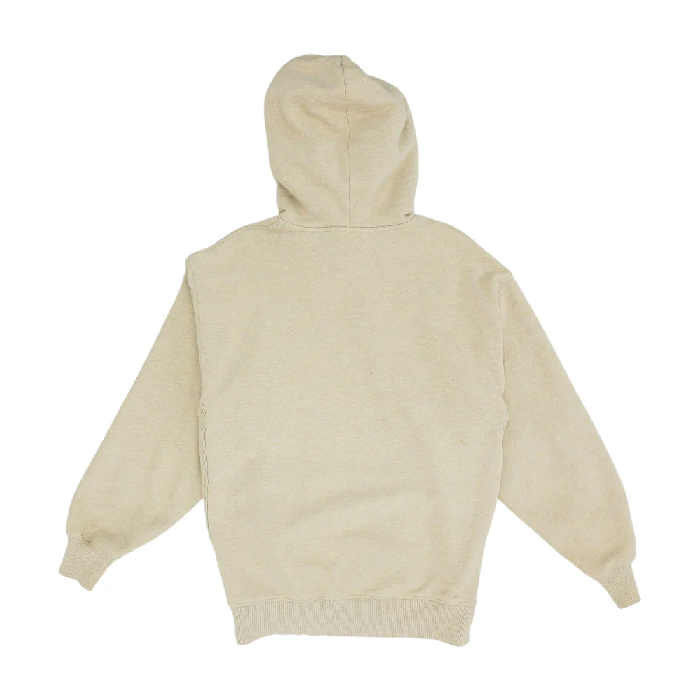 Beige Solid Hoodie Pullover - Image 2