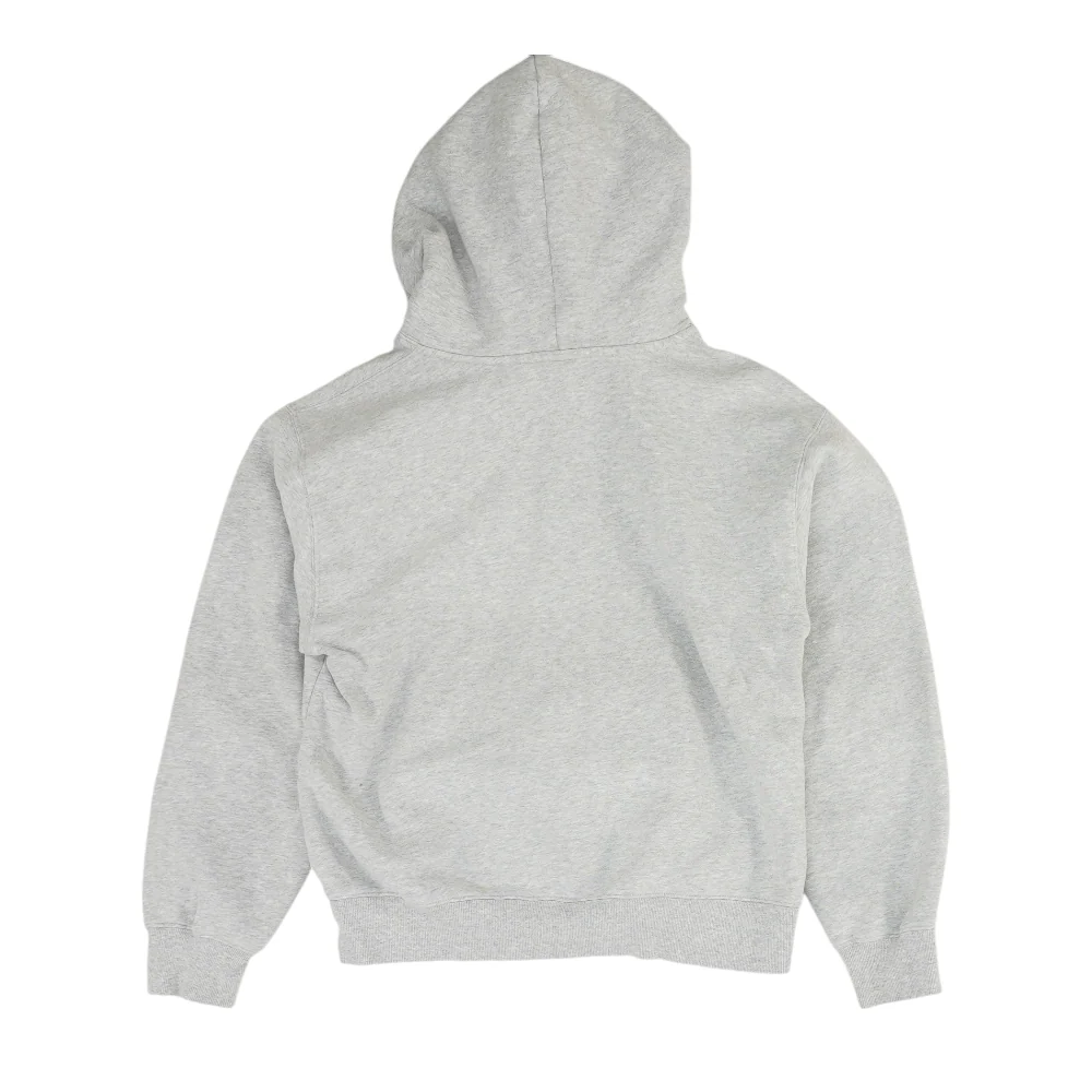 Gray Solid Hoodie Pullover - Image 2